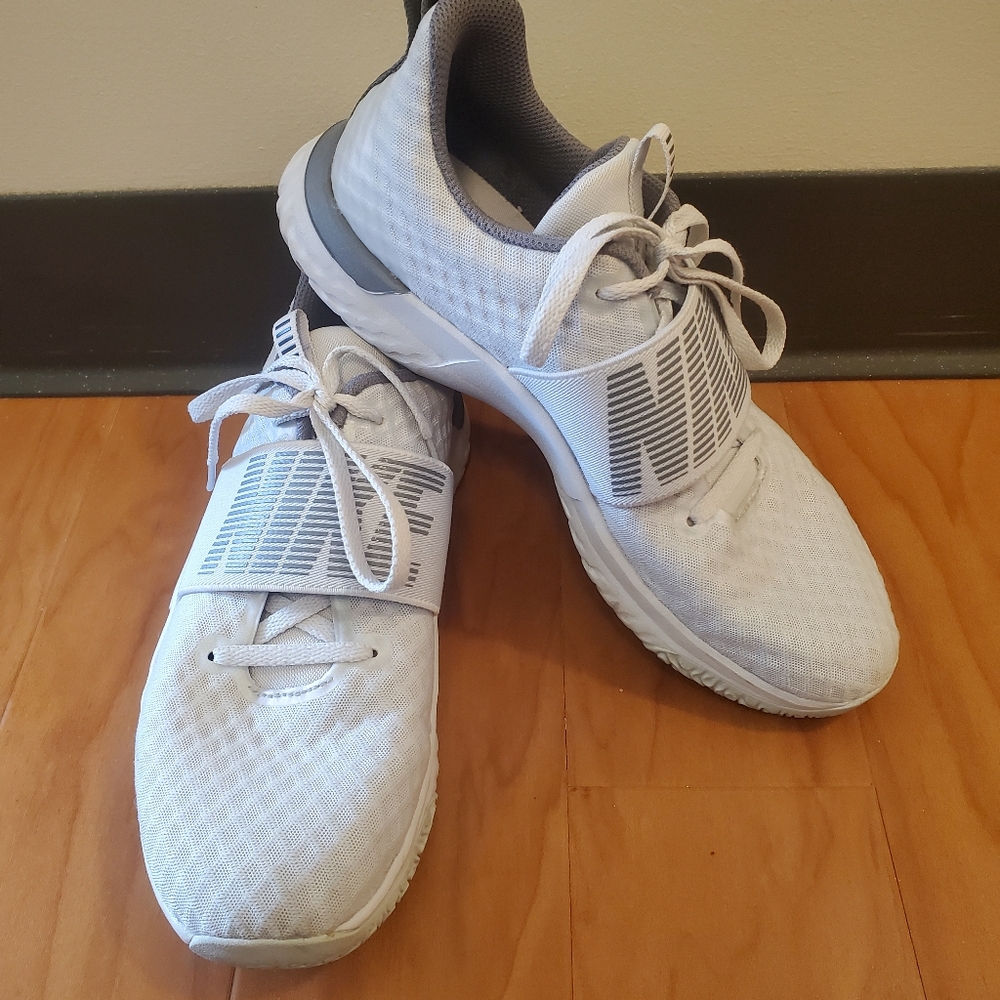 White/grey, Nike Renew, Size 8